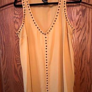 Torrid Mustard Grommet Sleeveless Top